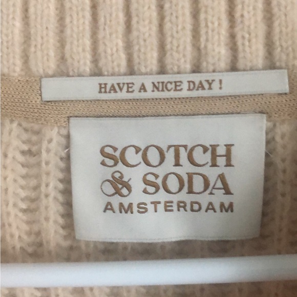 Scotch & Soda Puff Sleeve Ribbed Sweater Wool Alpaca Blend Long Sleeve XL - Picture 7 of 9